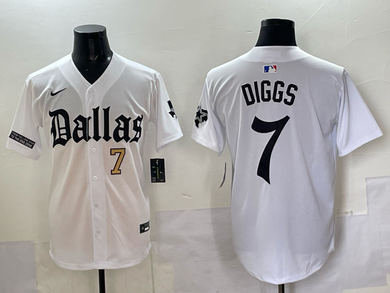 Men Dallas Cowboys #7 Diggs white Nike 2025 NFL Jersey 08